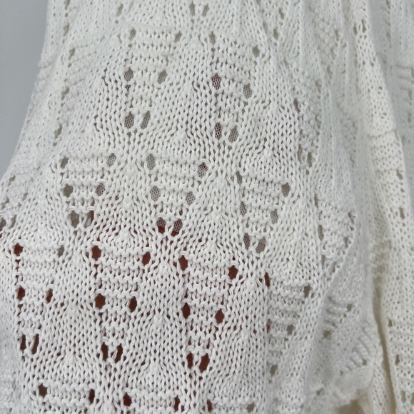 WAYF - Womens High Rise Open Stitch Straight Leg Pants in Ivory Size Small NWT - Picture 8 of 14